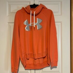 Underarmour - loose high neck sweatshirt - coral/orange - size large